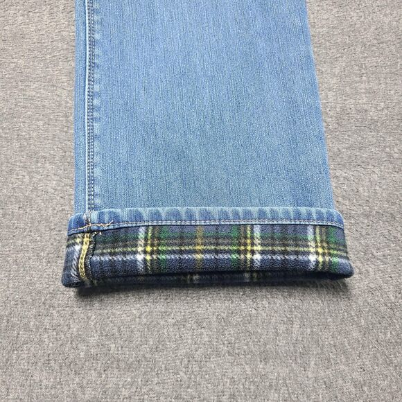 Natural Reflections Jeans Womens 16 Blue Comfort Stretch Flannel Lined Straight - Picture 3 of 11
